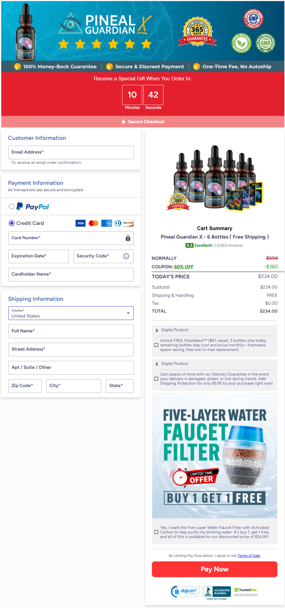 pinealguardian Official Website Secure Order Page